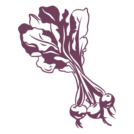 Beet roots high contrast PNG Design