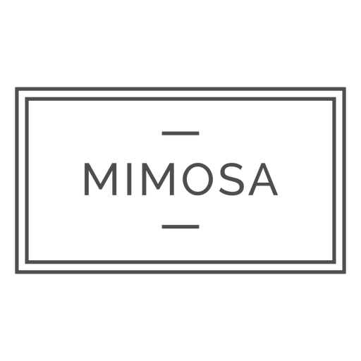 Mimosa alcoholic drink label