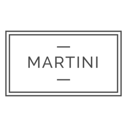 Rótulo de bebida alcoólica de martini