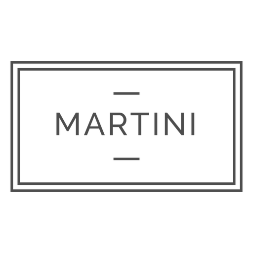 Martini-Etikett für alkoholische Getränke PNG-Design