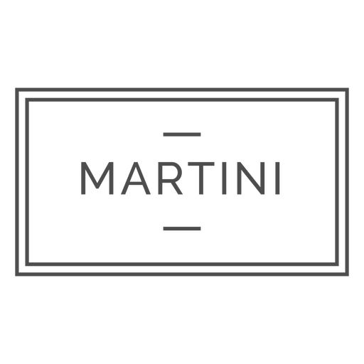 Rótulo de bebida alcoólica de martini Desenho PNG