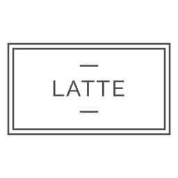 Latte coffee drink label PNG Design Transparent PNG