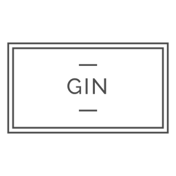 Gin alcoholic drink label PNG Design