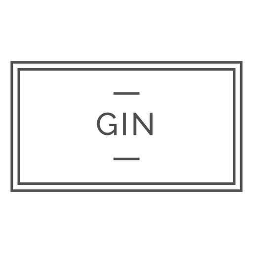 Gin alcoholic drink label