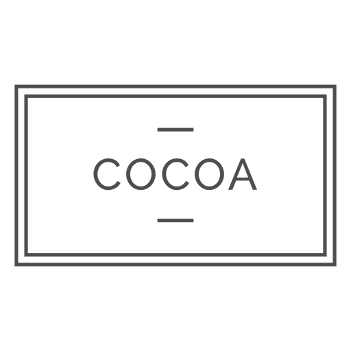 Cocoa stroke text label PNG Design