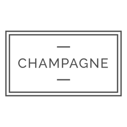 Champagne stroke text label PNG Design Transparent PNG