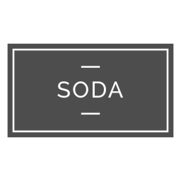 Soda soft drink label cut out PNG Design