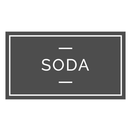 Soda soft drink label cut out PNG Design
