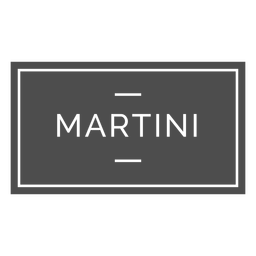 Martini alcohol drink label PNG Design