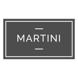 Rótulo de bebida alcoólica de Martini Transparent PNG