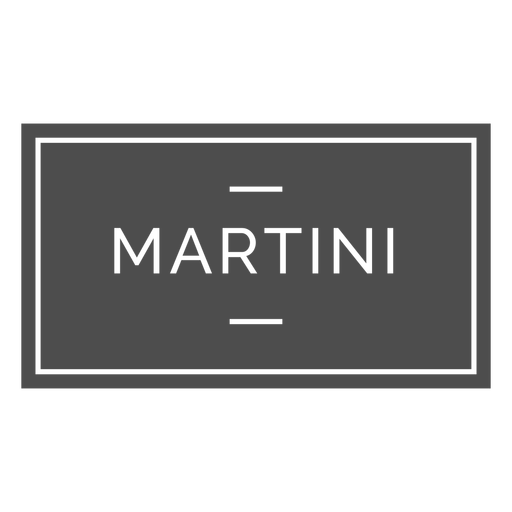 Etiqueta de bebida de alcohol Martini