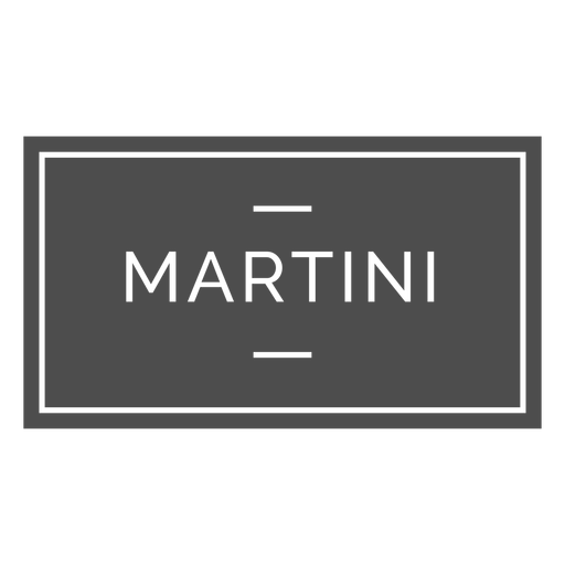 Rótulo de bebida alcoólica de Martini Desenho PNG