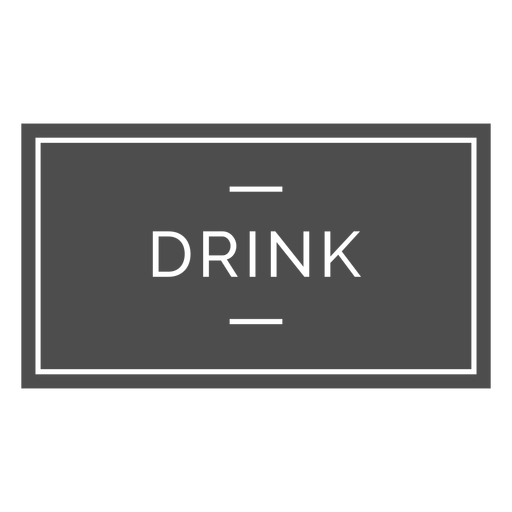 Gray drink label cut out