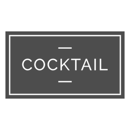 Cocktail label cut out PNG Design