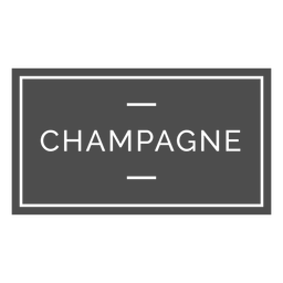 Champagne label cut out PNG Design