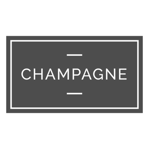 Champagne label cut out PNG Design