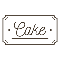 Cake label stroke Transparent PNG