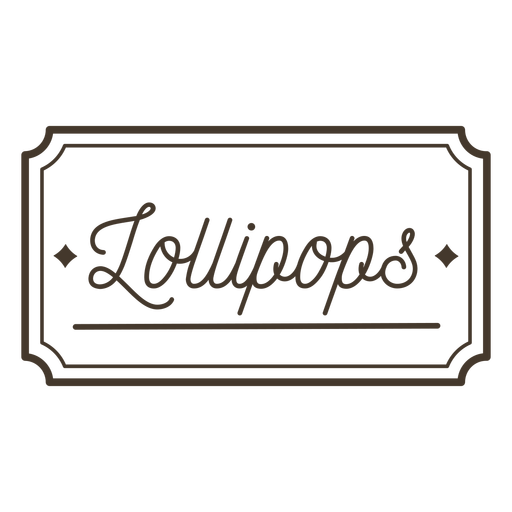 Lollipops label stroke