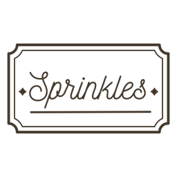 Sprinkles label stroke PNG Design
