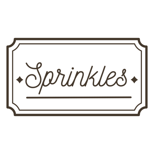 Sprinkles label stroke PNG Design