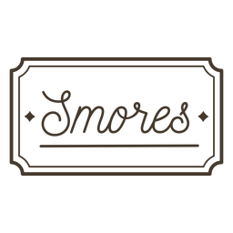 Smores label stroke  PNG Design