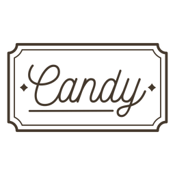 Candy label stroke PNG Design