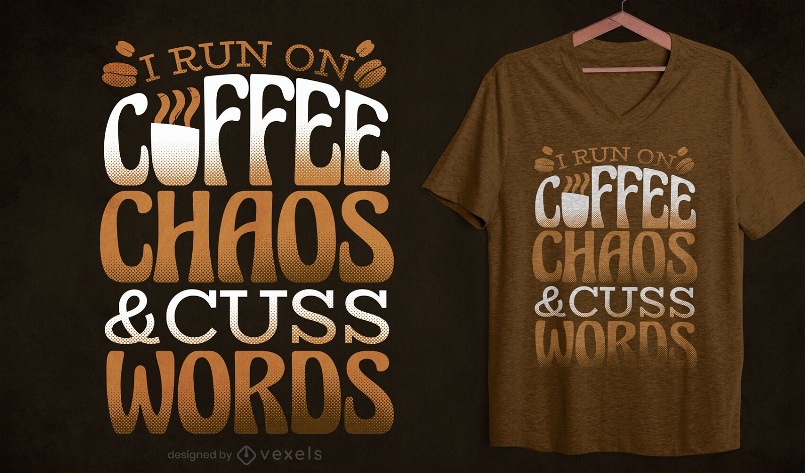 Lustiges T-Shirt Design des Kaffeezitats
