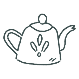 Simple tea pot doodle  Transparent PNG