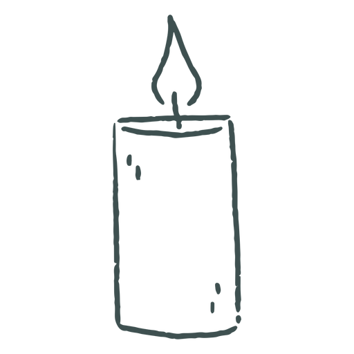 Burning candle stroke PNG Design