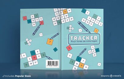 French tracker colouring book cover design
