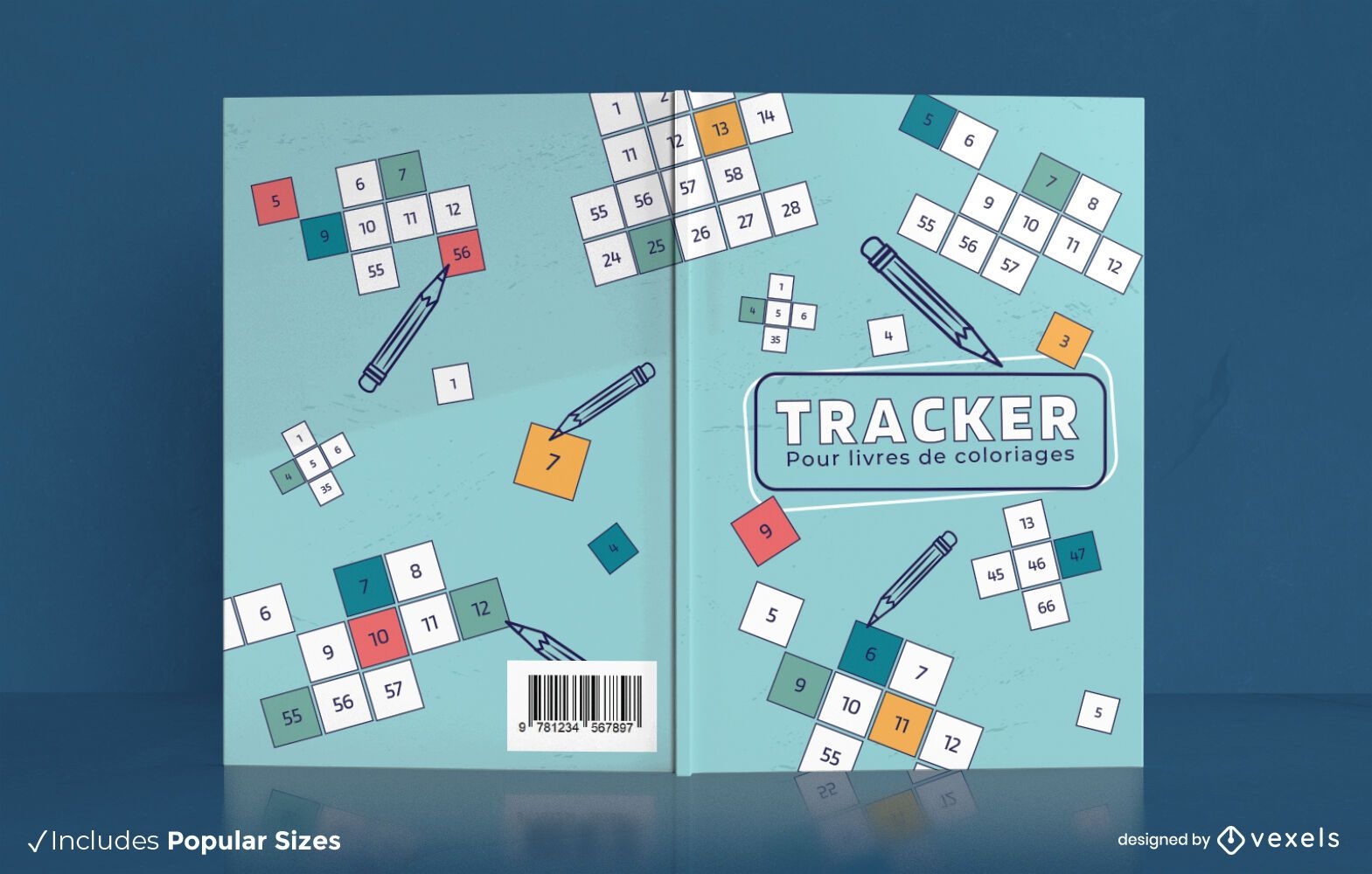 Französisches Tracker-Malbuch-Cover-Design