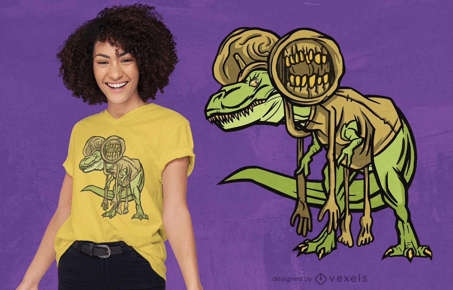 Dise?o de camiseta de disfraz de dinosaurio t-rex.