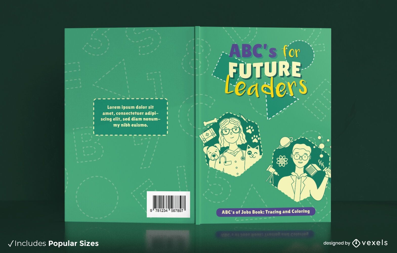 Livro de colorir para crian?as capa design