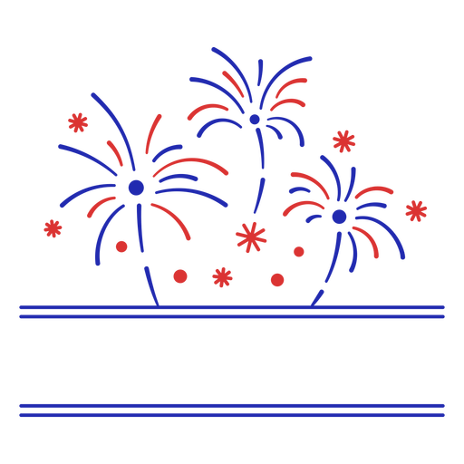 Vierter Juli-Feuerwerk-CR - 1 PNG-Design