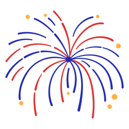 Vierter Juli-Feuerwerk-CR - 2 PNG-Design