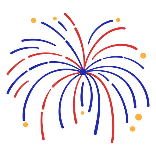 Vierter Juli-Feuerwerk-CR - 2 PNG-Design