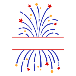 Cuarto de julio-Fuegos artificiales-CR - 3 Diseño PNG