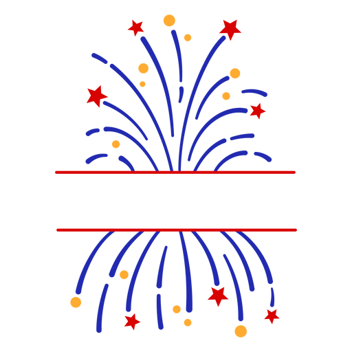 Vierter Juli-Feuerwerk-CR - 3 PNG-Design