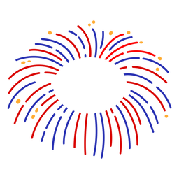 Cuarto de julio-Fuegos artificiales-CR - 4 Diseño PNG