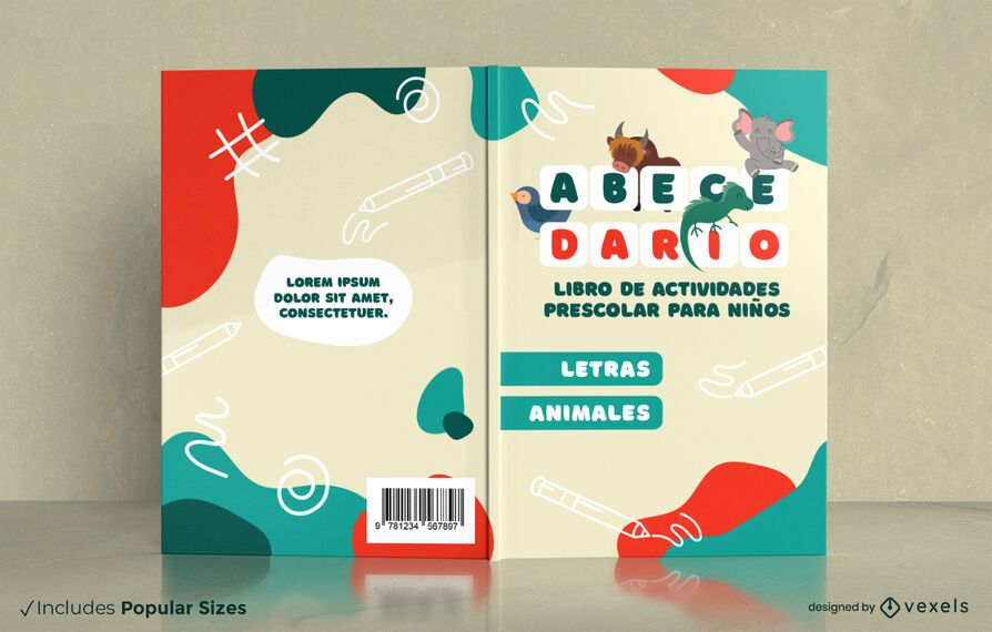 Activity book pre-school children cover design Activity book pre-school children cover design