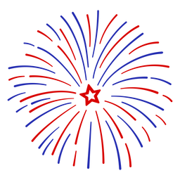 Vierter Juli-Feuerwerk-CR - 6 PNG-Design