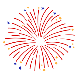 Vierter Juli-Feuerwerk-CR - 7 PNG-Design