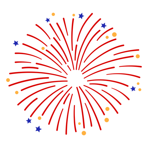 FourthOfjuly-Fireworks-CR - 7 Desenho PNG