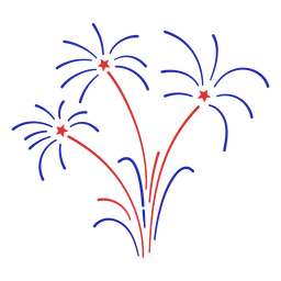 Small blue fireworks stroke PNG Design Transparent PNG