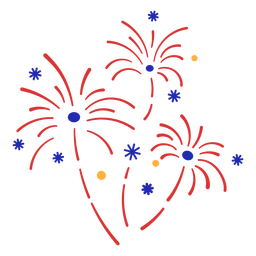 FourthOfjuly-Fireworks-CR - 10 Desenho PNG