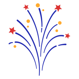 Vierter Juli-Feuerwerk-CR - 11 PNG-Design