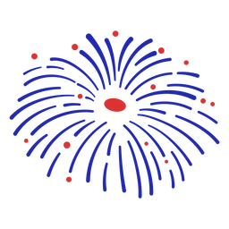 Cuarto de julio-Fuegos artificiales-CR - 19 Diseño PNG