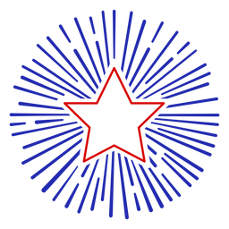 Star firework stroke  PNG Design