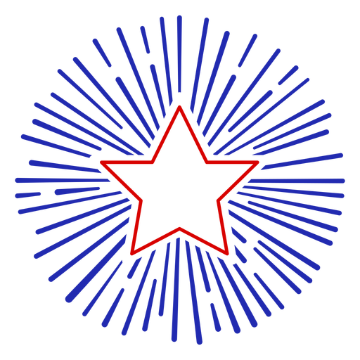 Star firework stroke  PNG Design