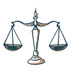 Justice scale doodle PNG Design